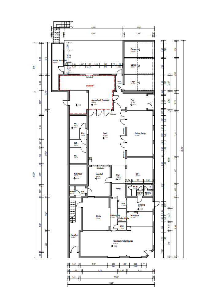 Hotel Banter Hof, Wiederaufbau nach Brandschaden des Restaurants