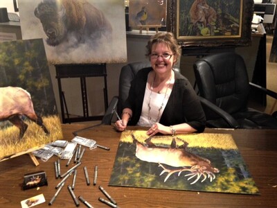 Print signing for "Featured Artist" for the Rocky Mountain Elk Foundation 2018.