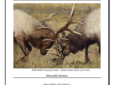 Winner of the "2020 Rocky Mountain Elk foundation Featured Artist"